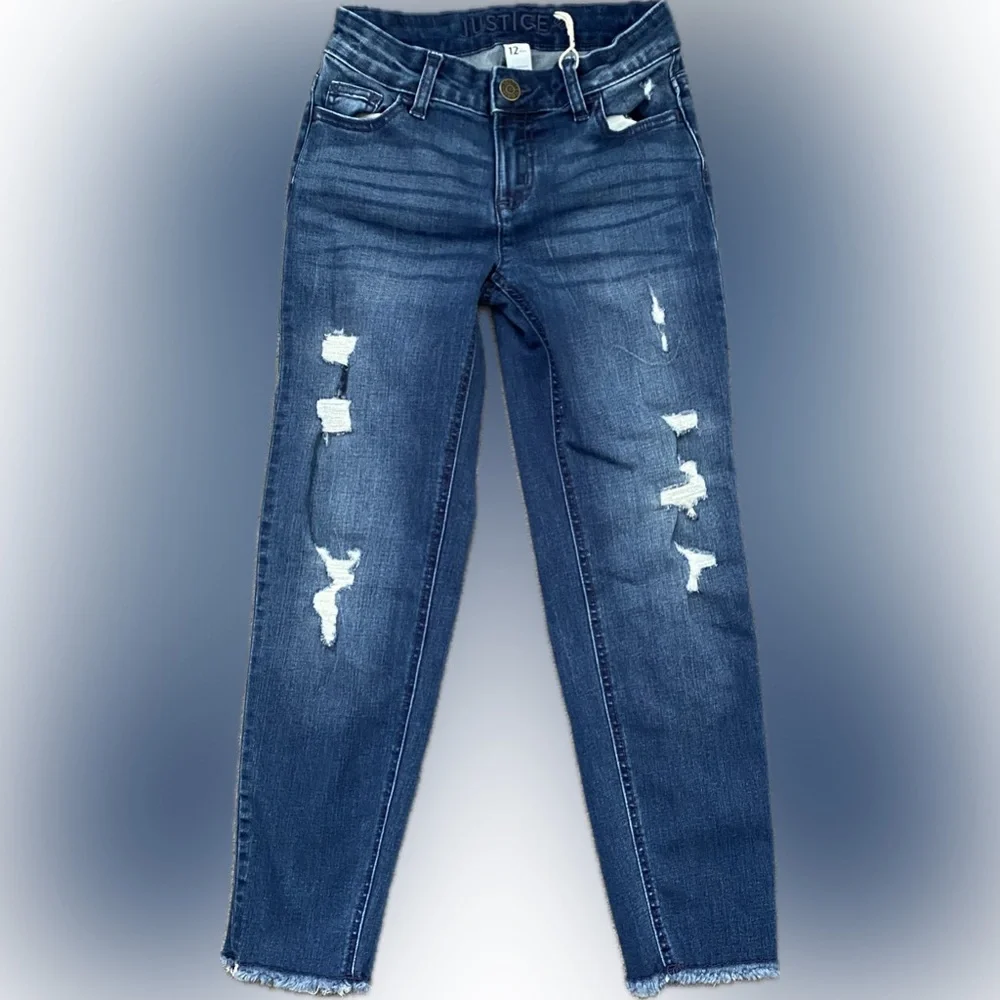 Justice Slim Girlfriend Jeans - Size 12 Slim - EUC